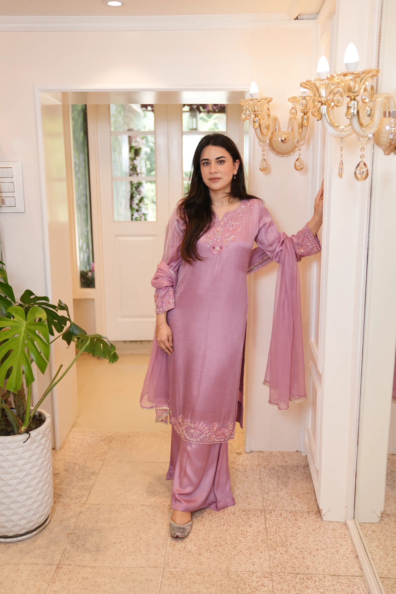 Lilac Blossom Embroidered Suit — photo 2