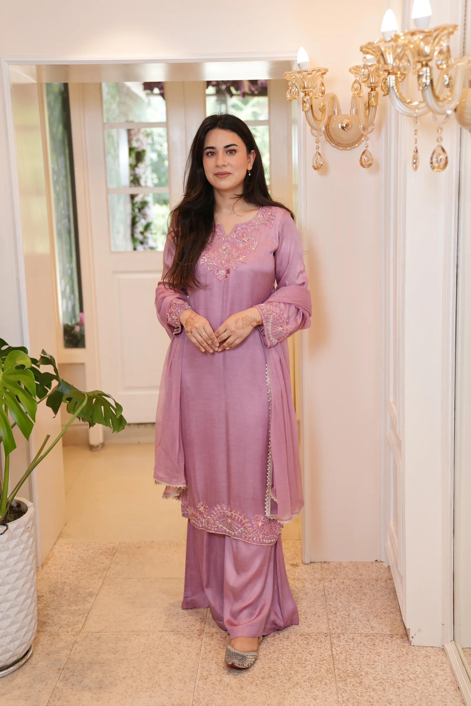 Lilac Blossom Embroidered Suit — photo 3