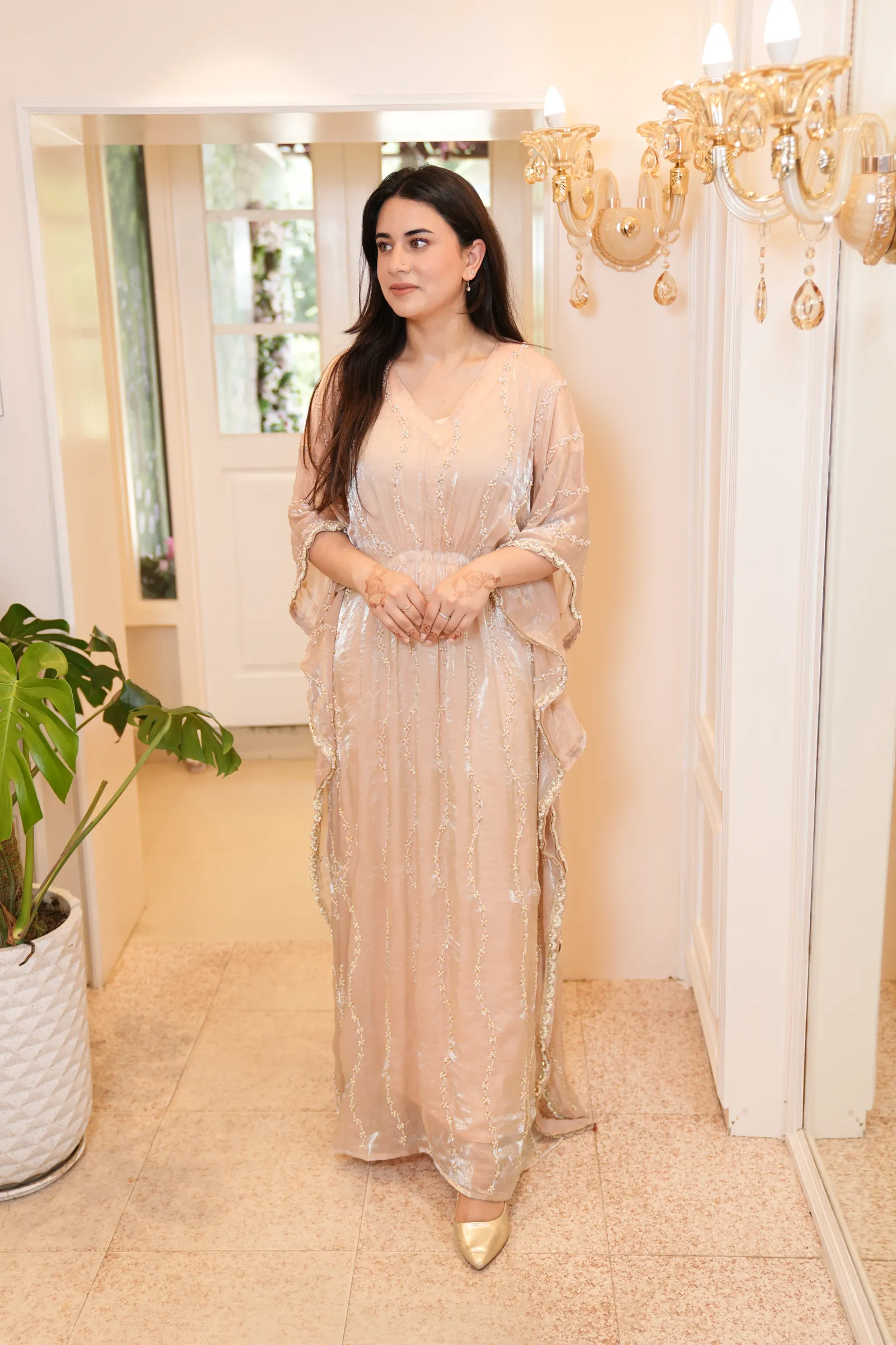 Champagne Pearl Kaftan — photo 3
