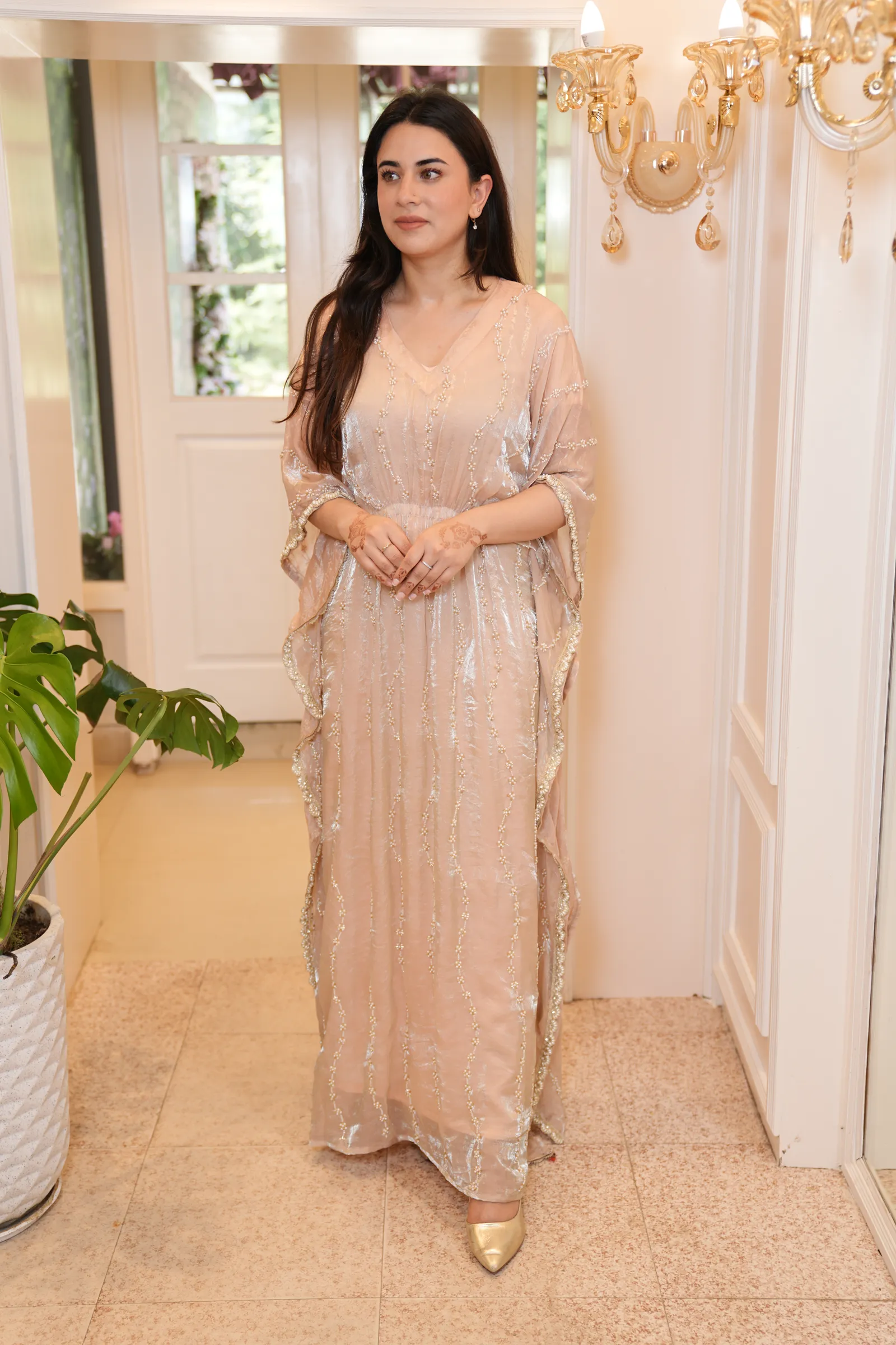 Champagne Pearl Kaftan — photo 4