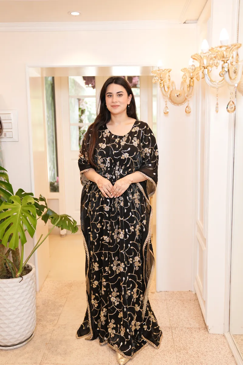 Midnight Gold Jaal Kaftan