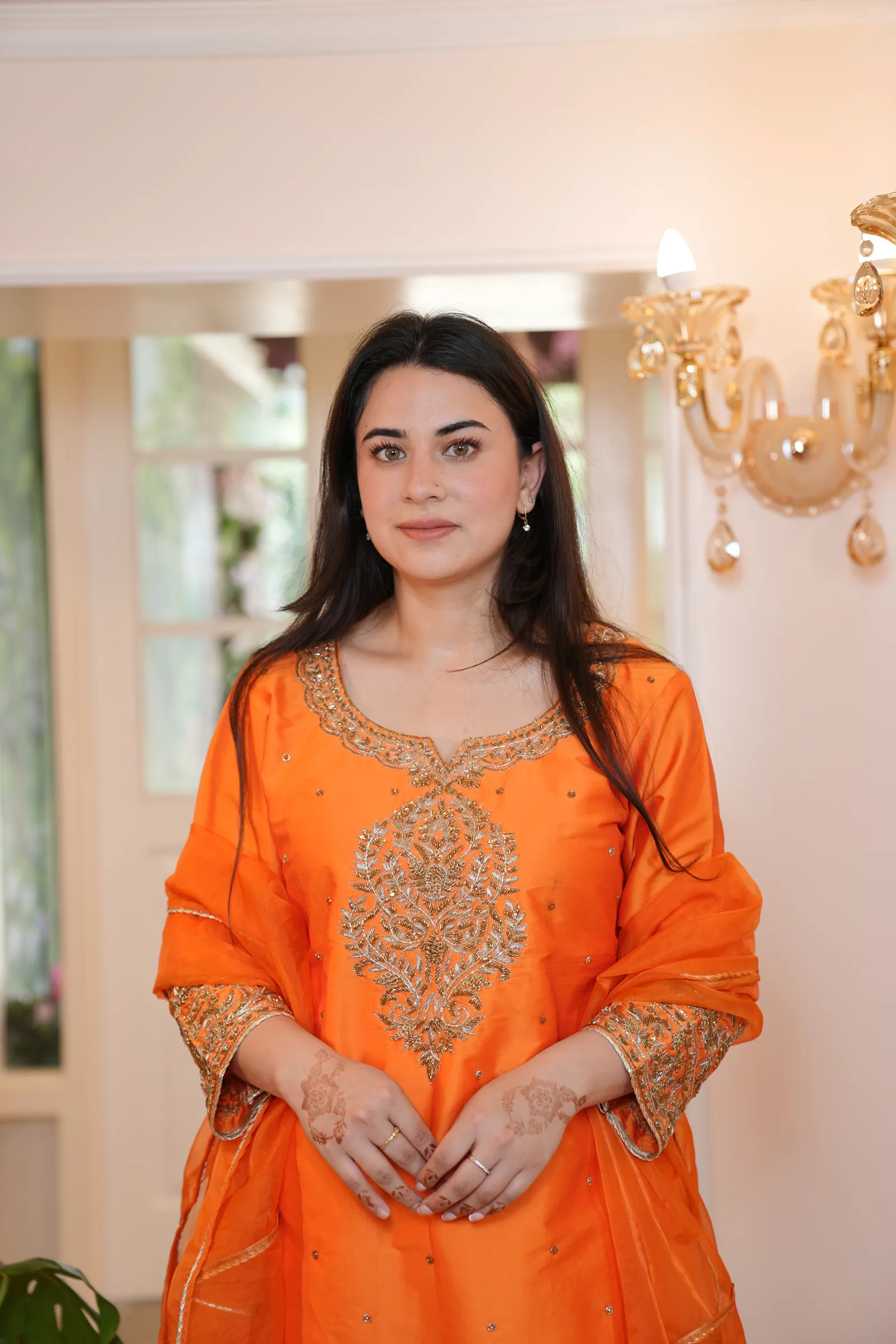 Amber Zardozi Silk Suit — photo 4
