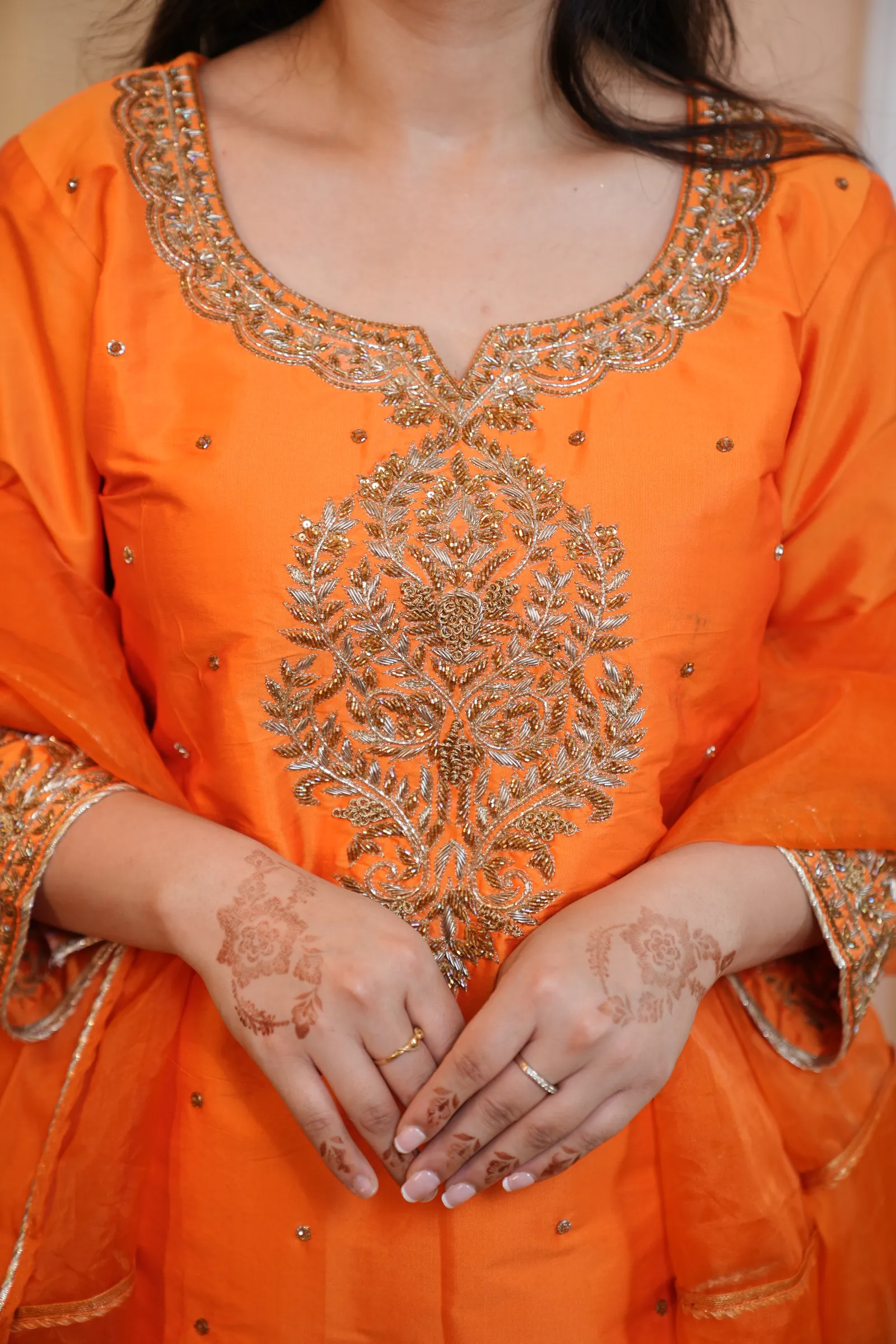 Amber Zardozi Silk Suit — photo 5