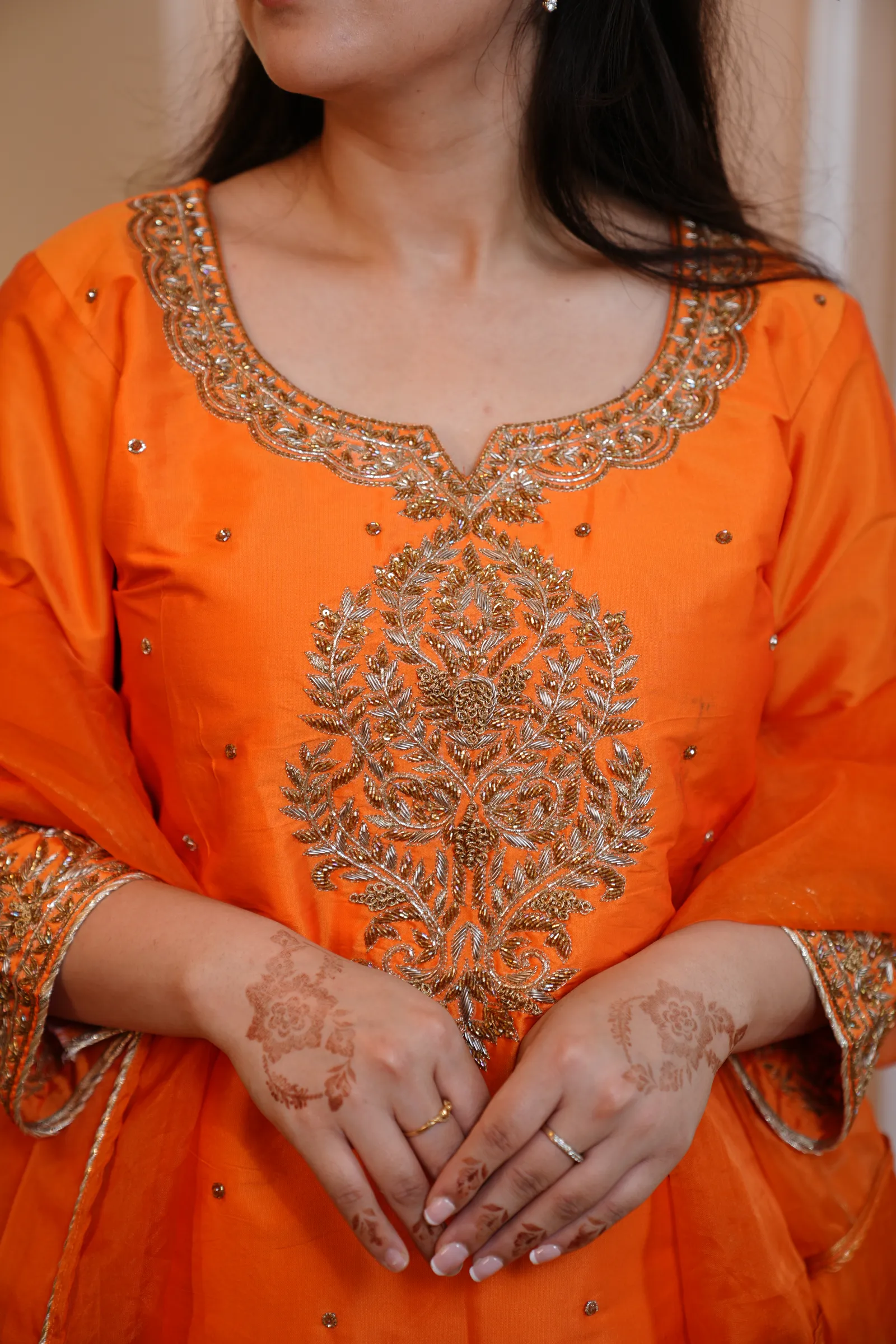 Amber Zardozi Silk Suit — photo 6