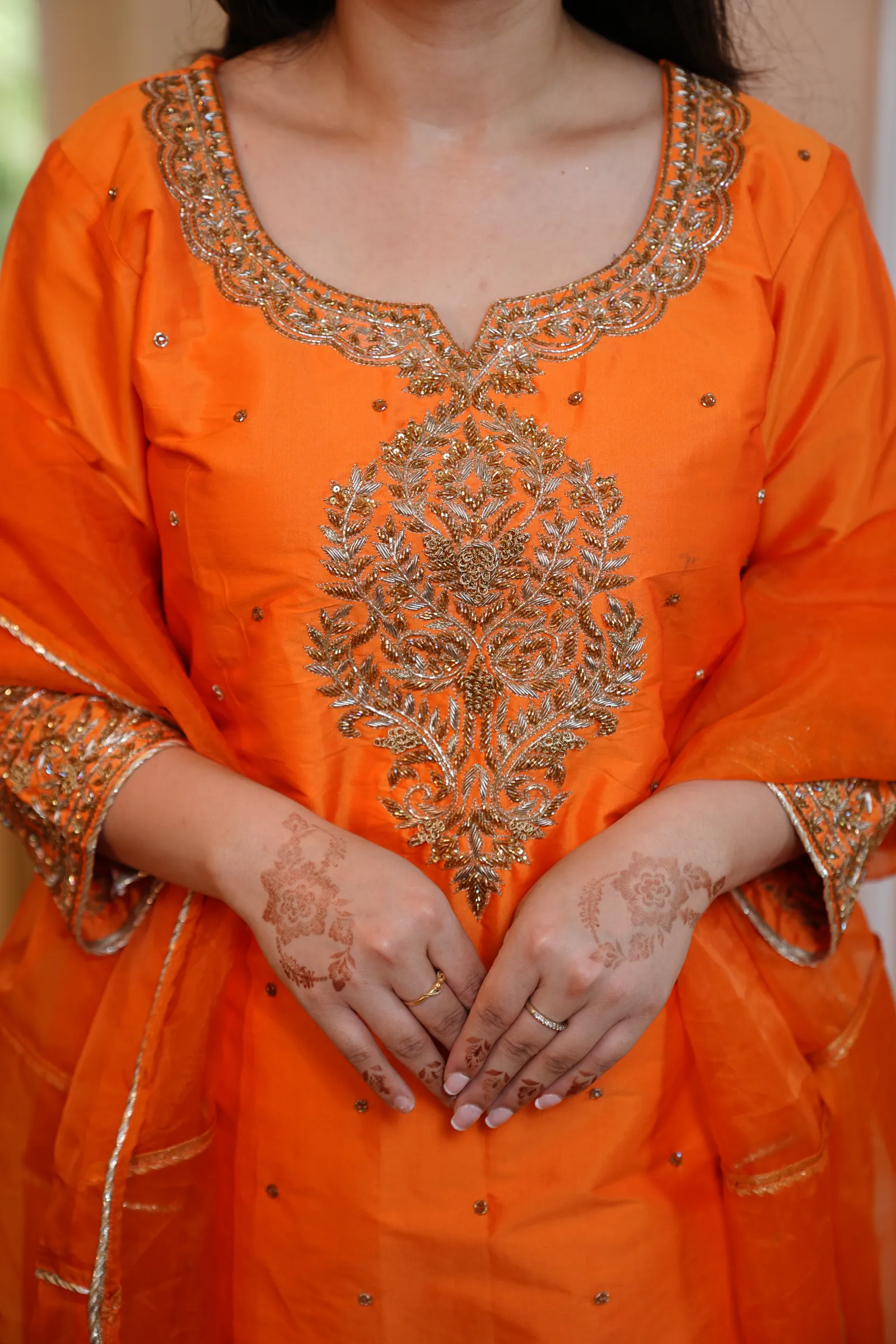 Amber Zardozi Silk Suit — photo 7