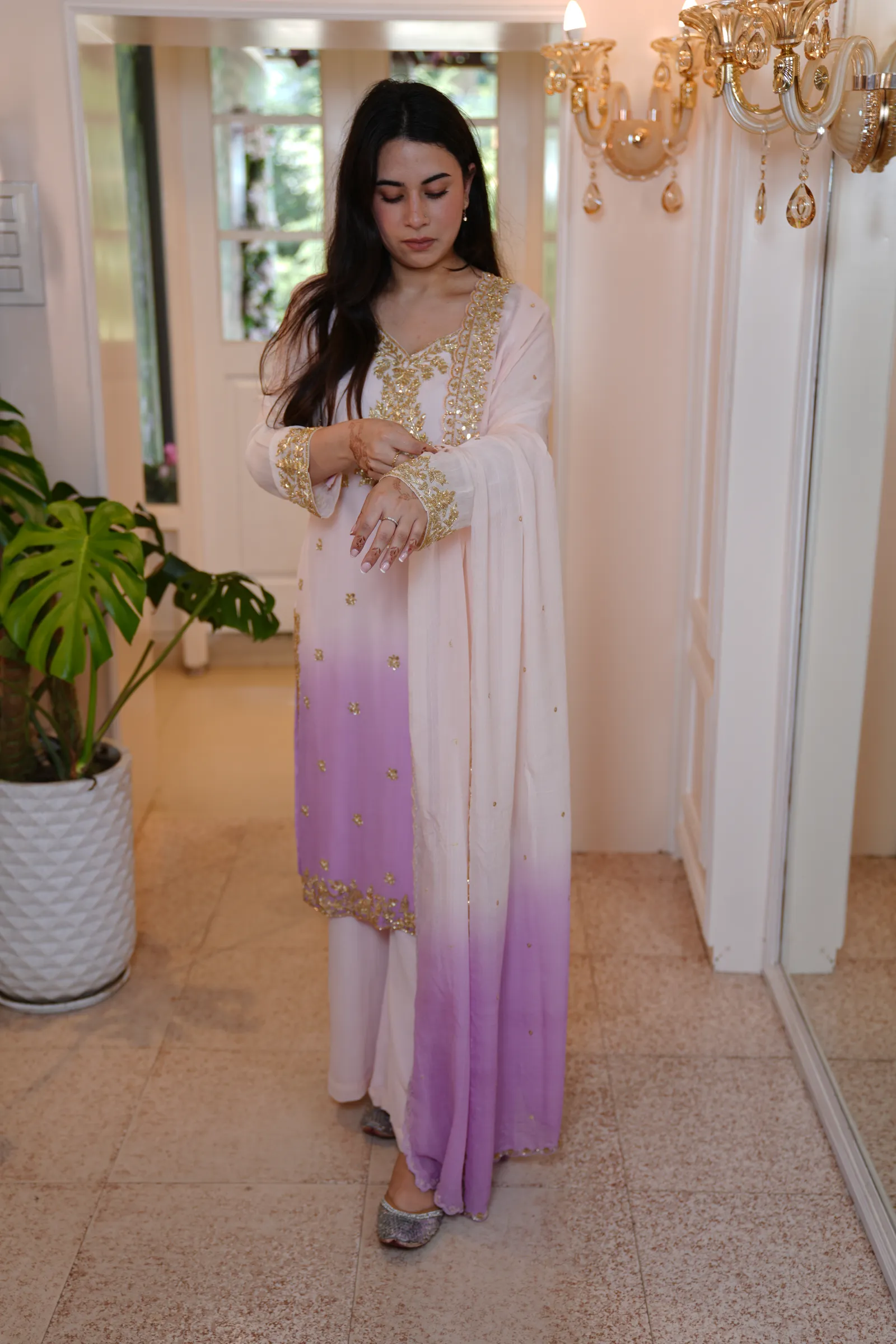 Lilac Ombré Kasab Suit — photo 2