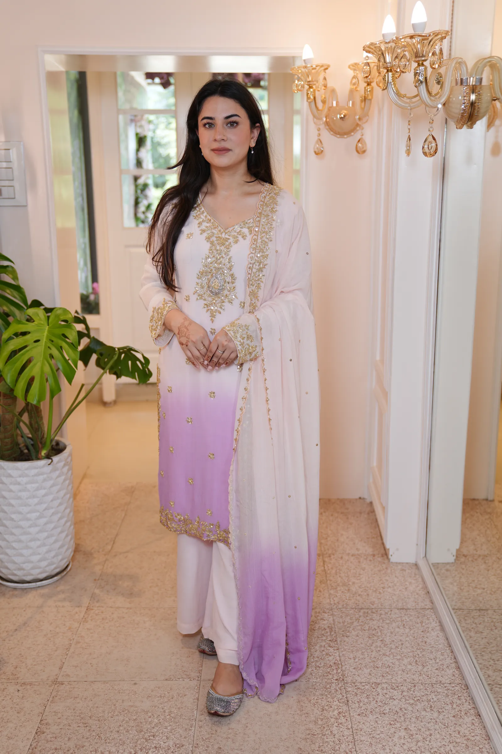 Lilac Ombré Kasab Suit — photo 3