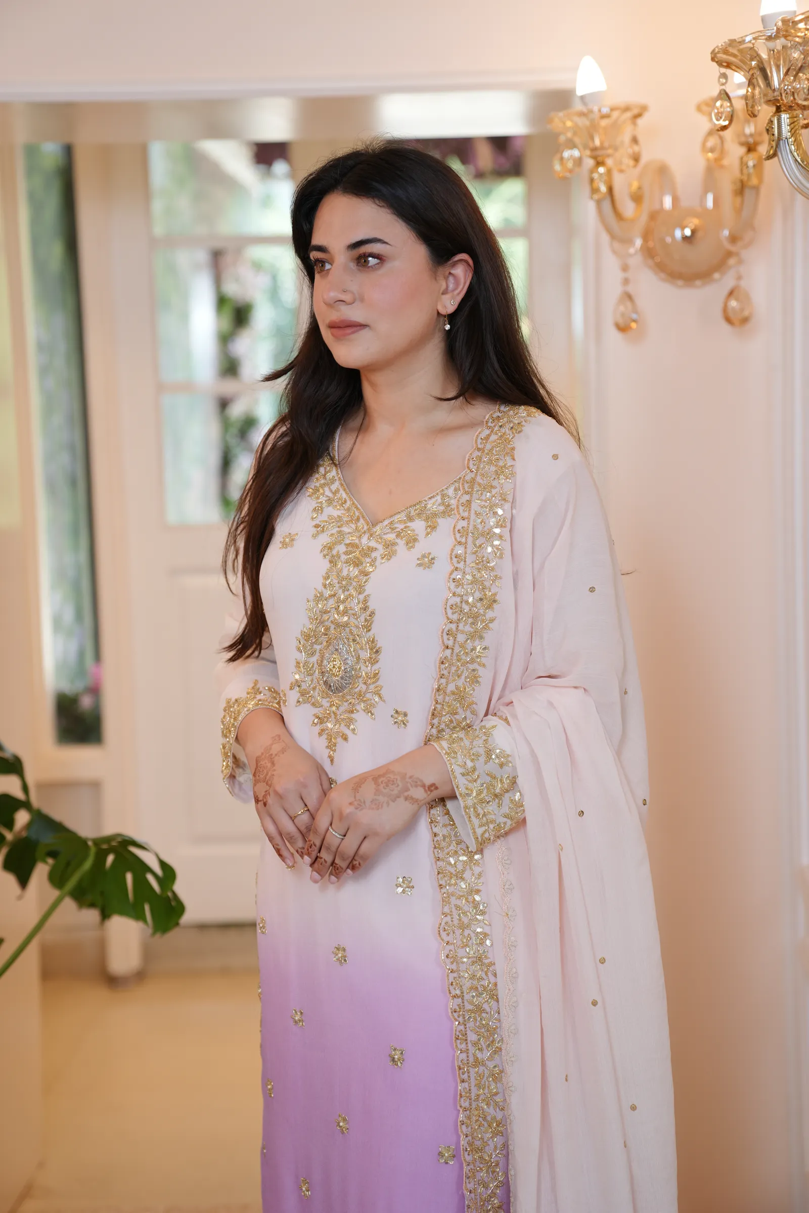 Lilac Ombré Kasab Suit — photo 6