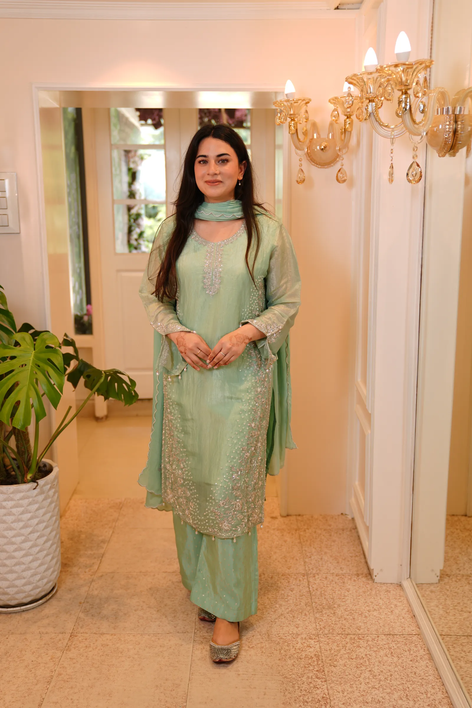 Mint Pearl Dabka Suit — photo 2