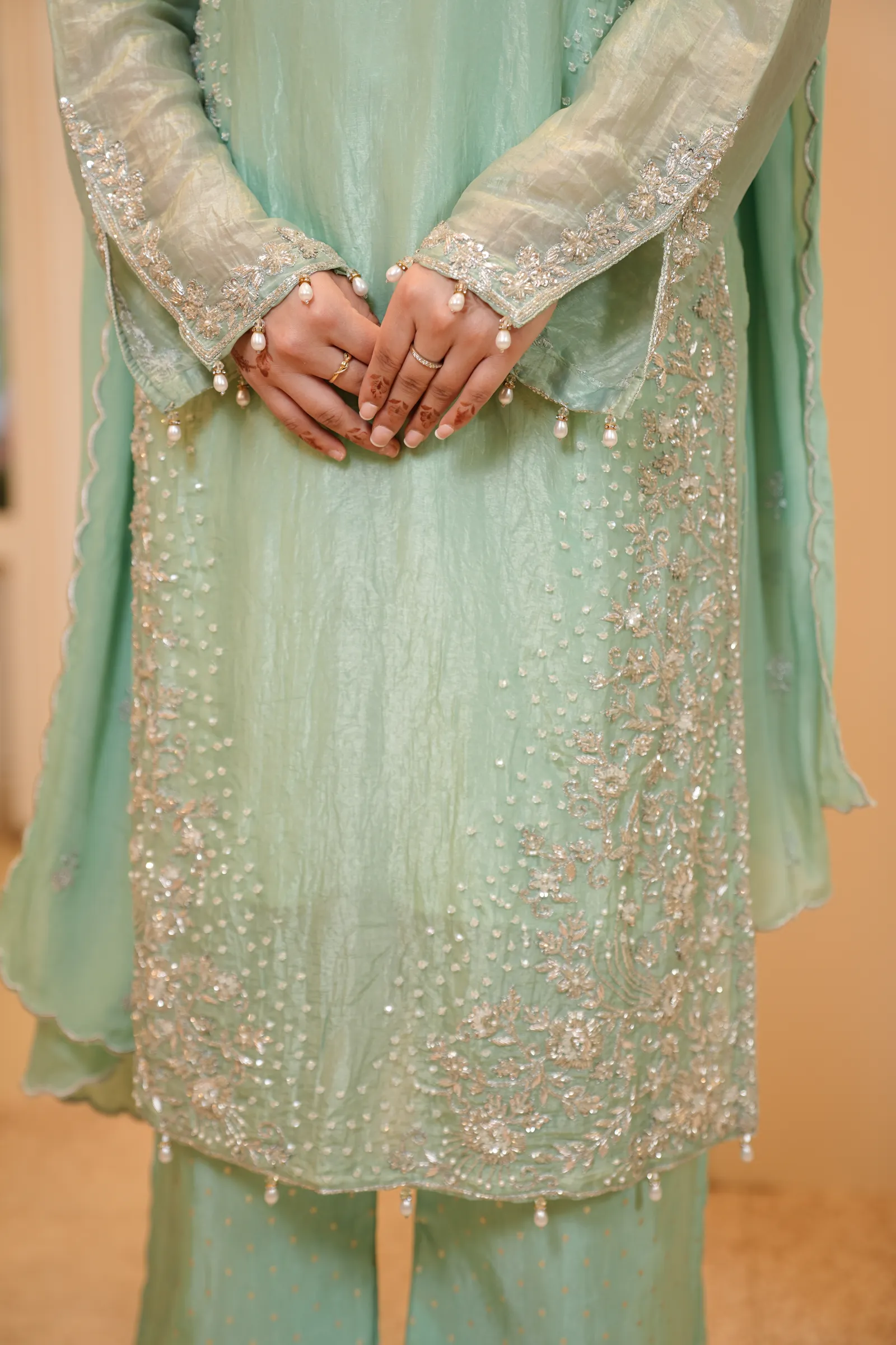 Mint Pearl Dabka Suit — photo 4