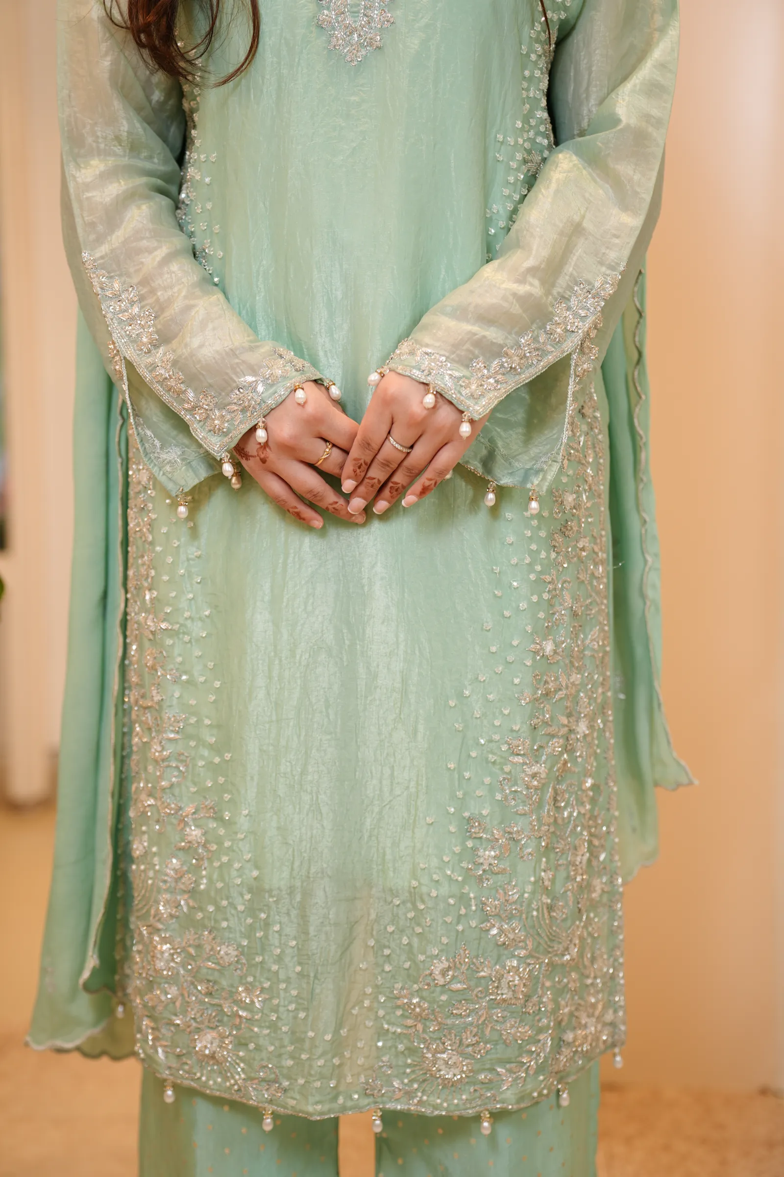 Mint Pearl Dabka Suit — photo 5
