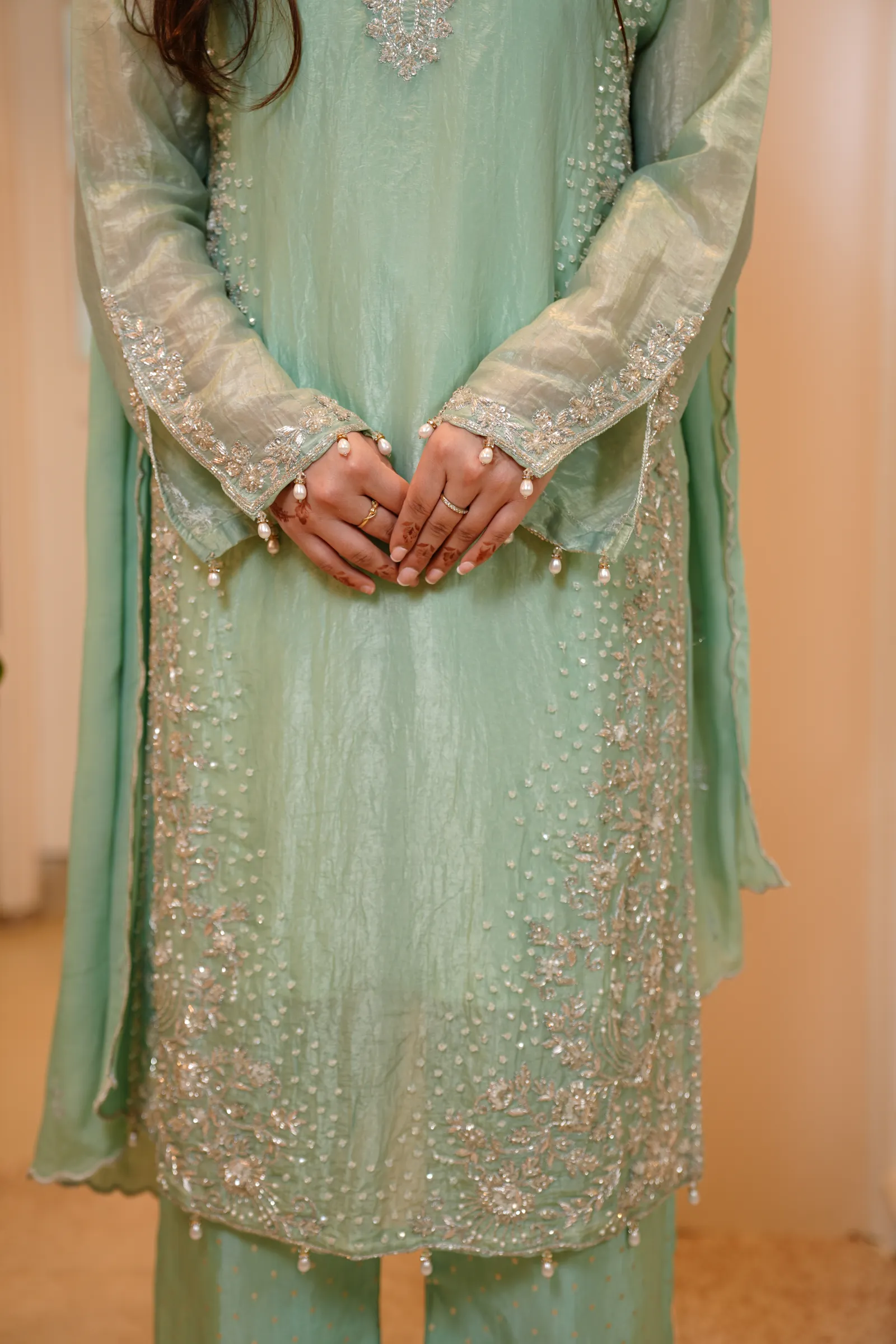 Mint Pearl Dabka Suit — photo 6