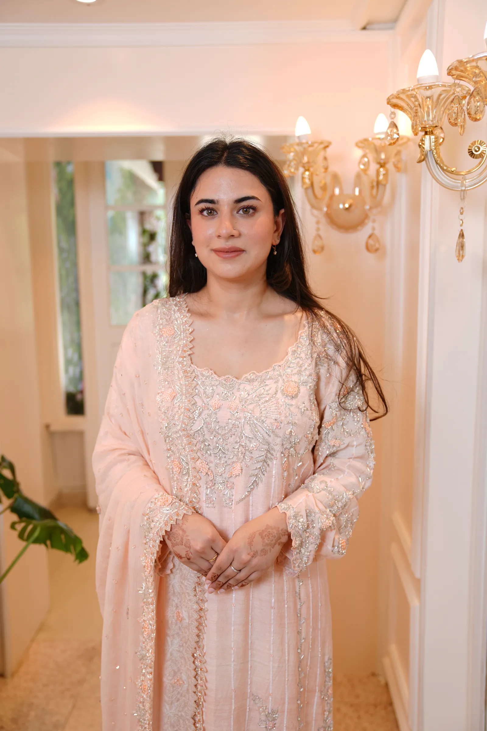 Peach Blossom Zardozi Suit — photo 7