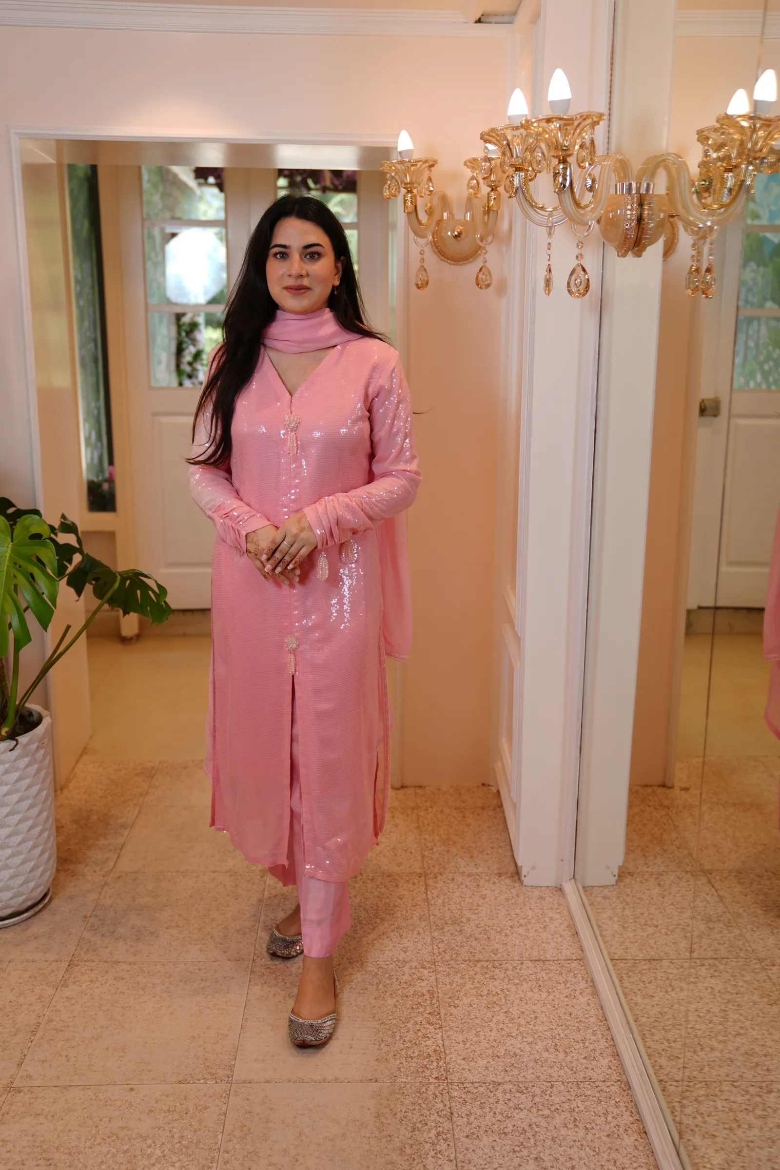 Blush Sequin Suit — photo 2