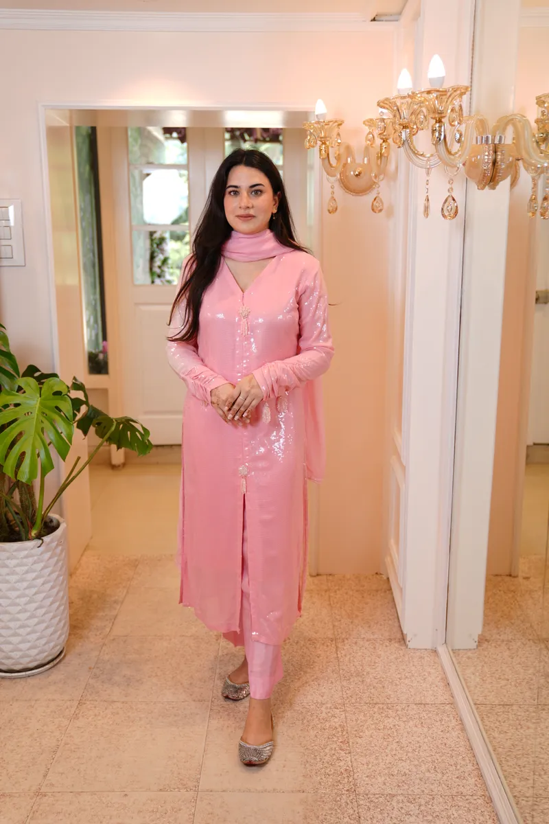 Blush Sequin Suit