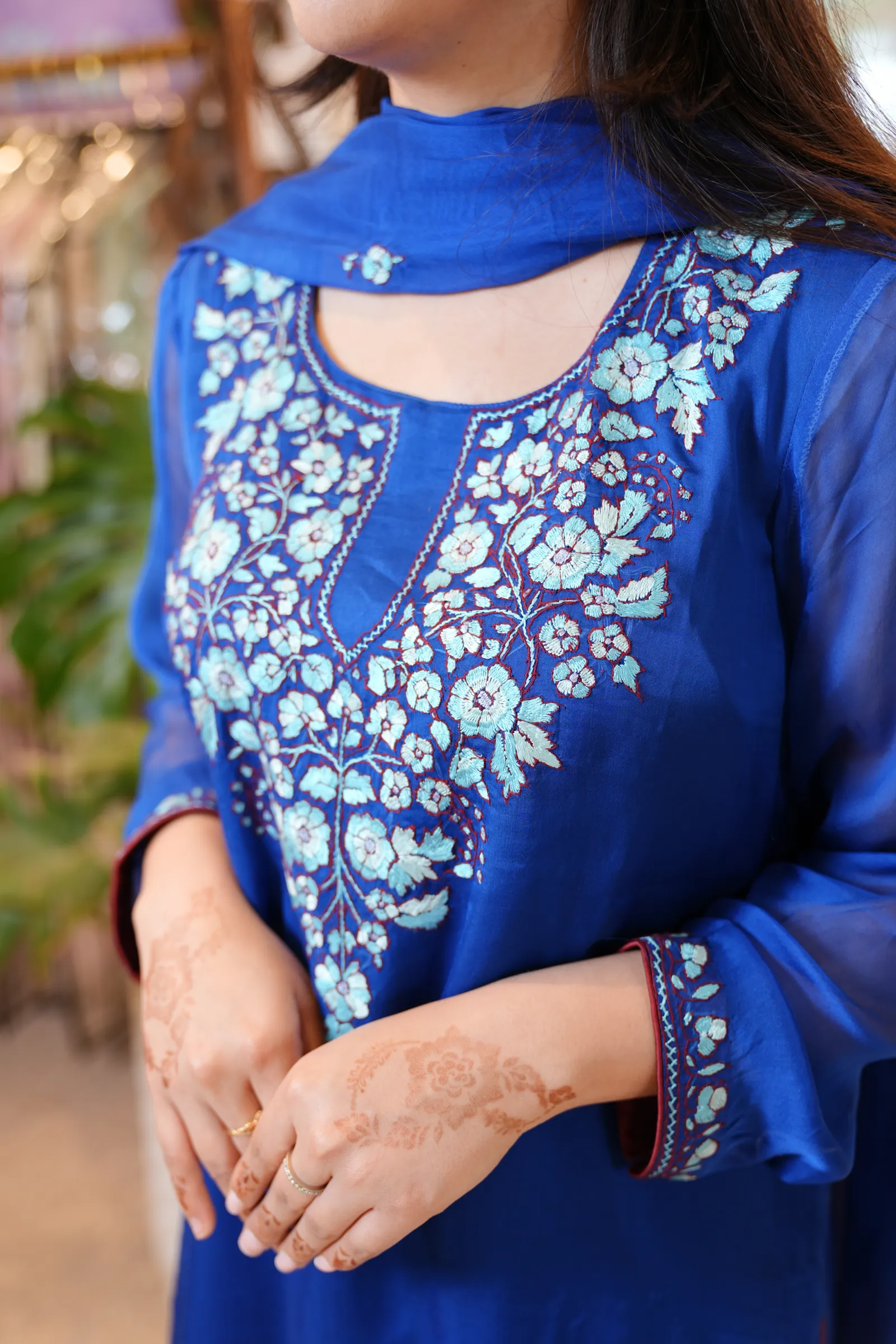 Royal Blue Aari Suit — photo 4