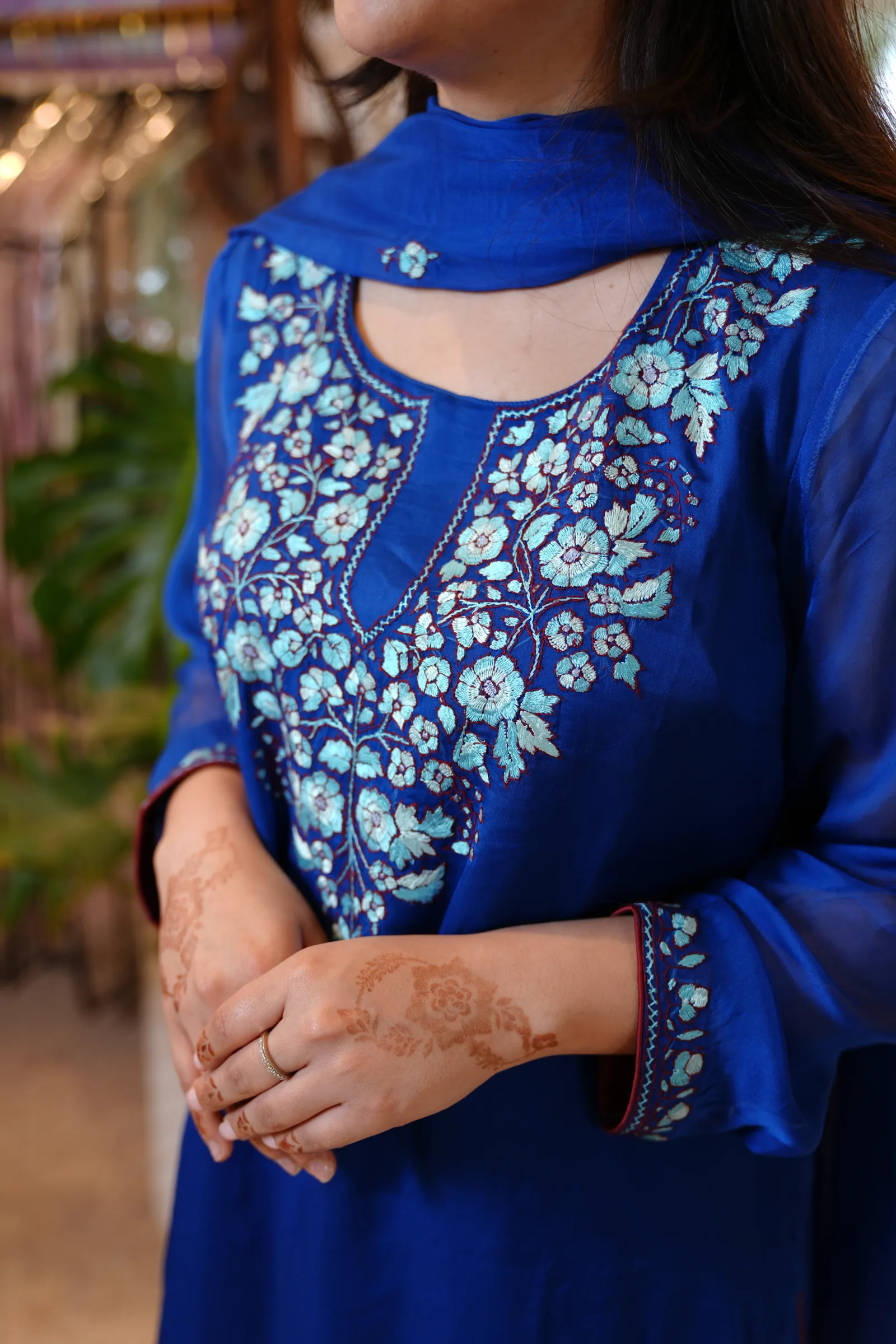 Royal Blue Aari Suit — photo 5