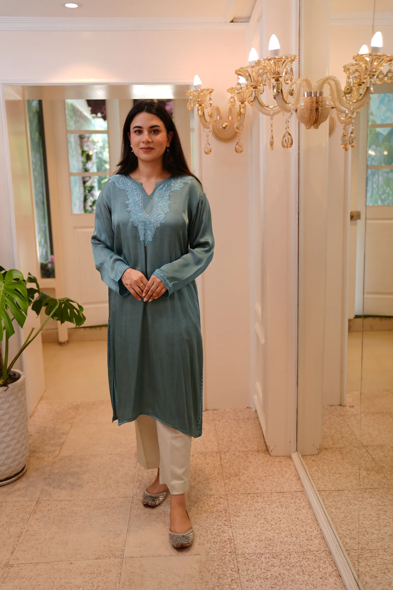 Teal Aari Pheran — photo 2