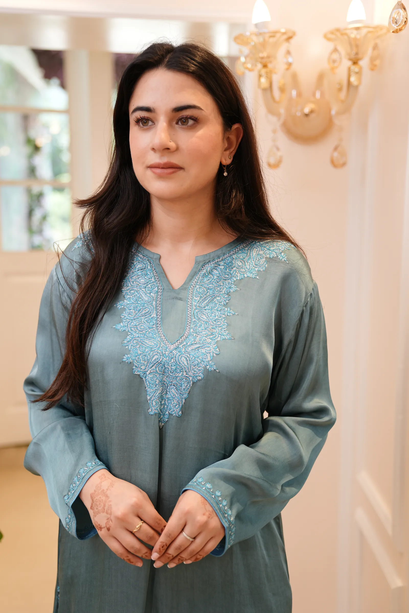 Teal Aari Pheran — photo 4