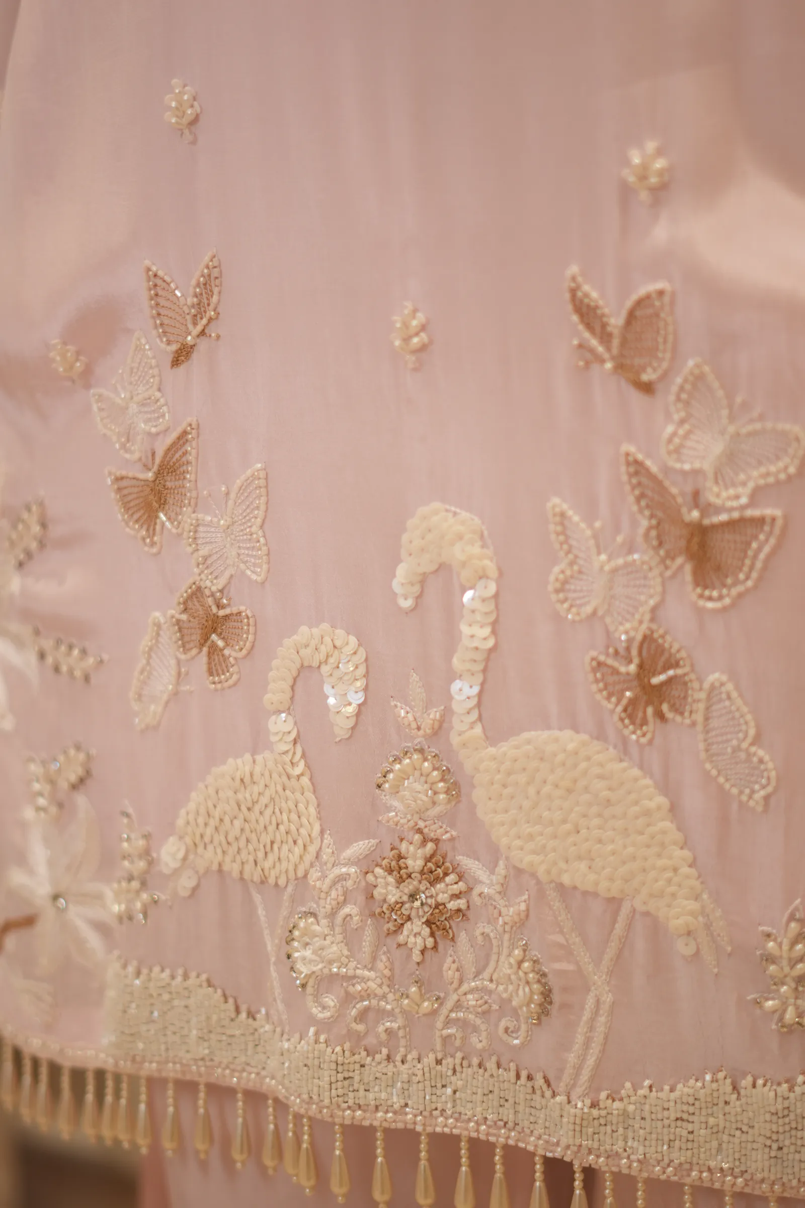 Blush Flamingo Embroidered Suit — photo 5