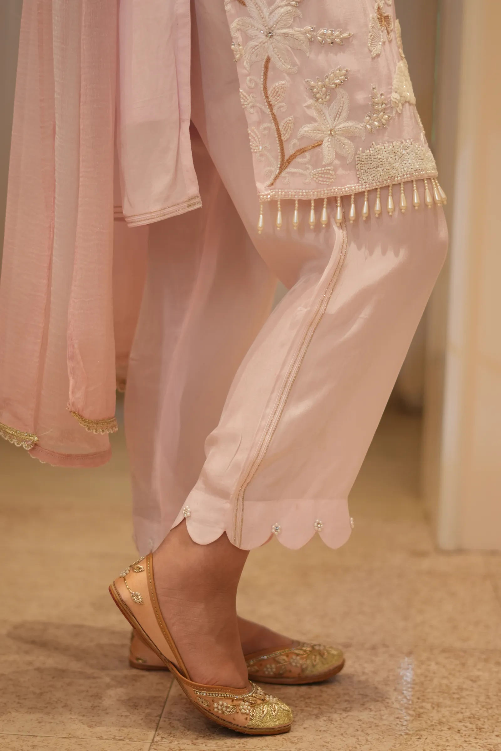 Blush Flamingo Embroidered Suit — photo 6