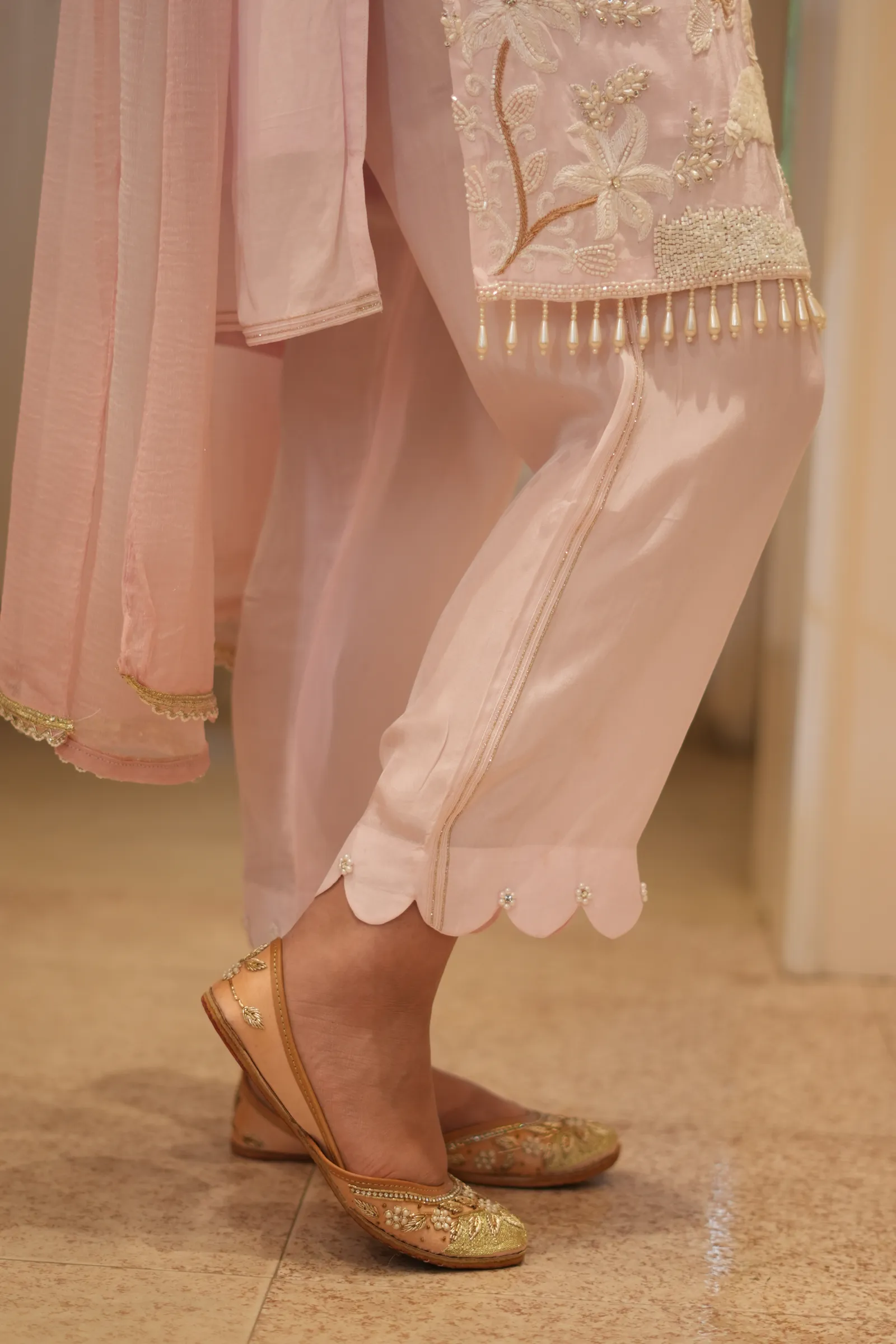 Blush Flamingo Embroidered Suit — photo 7