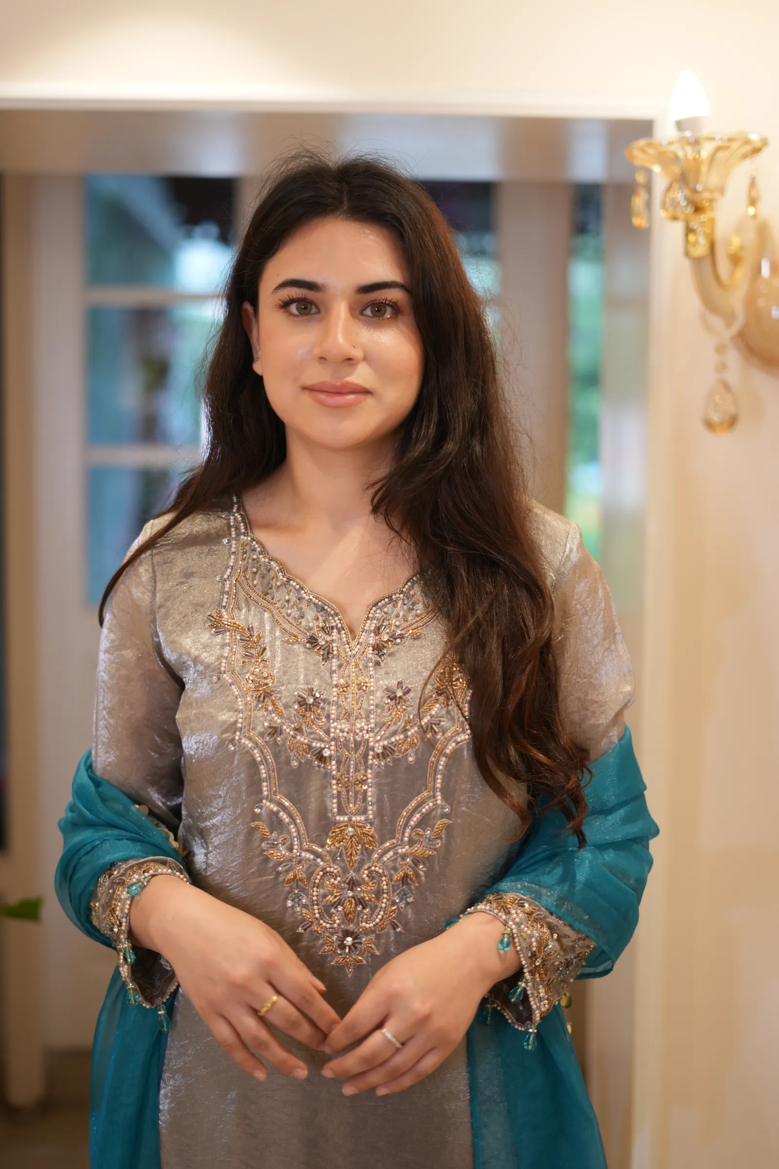 Silver Pearl Gharara Set — photo 3