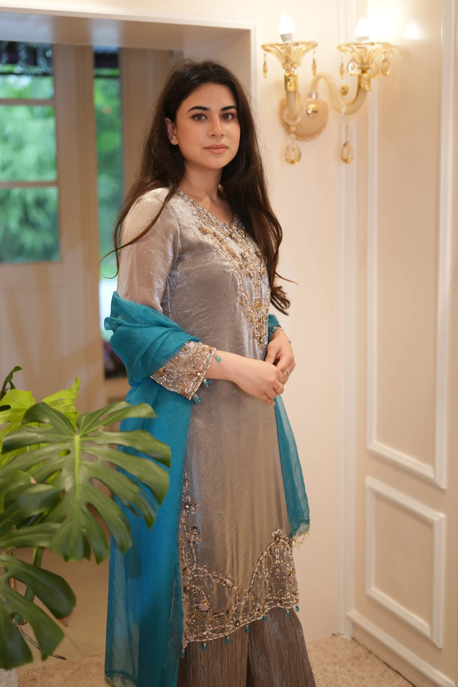 Silver Pearl Gharara Set — photo 4