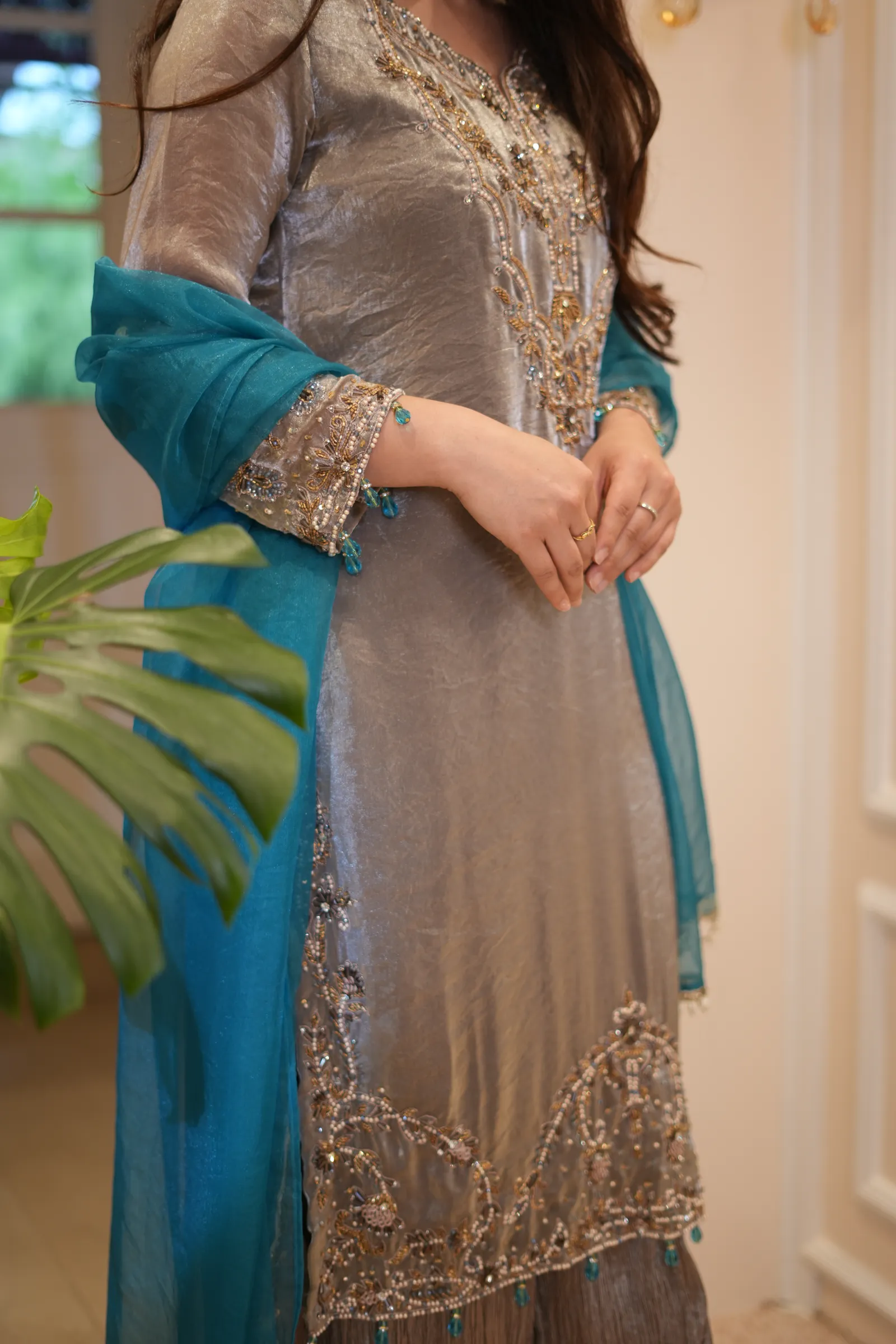 Silver Pearl Gharara Set — photo 5