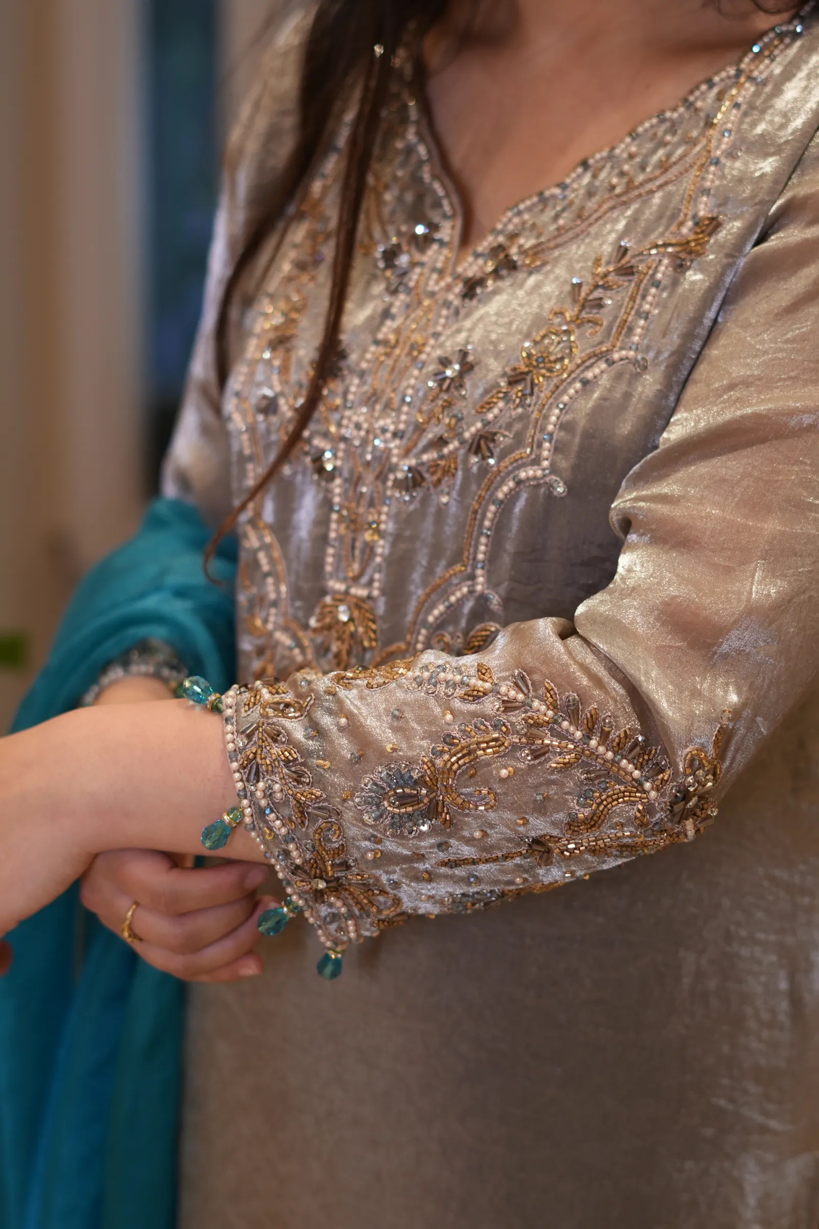 Silver Pearl Gharara Set — photo 6