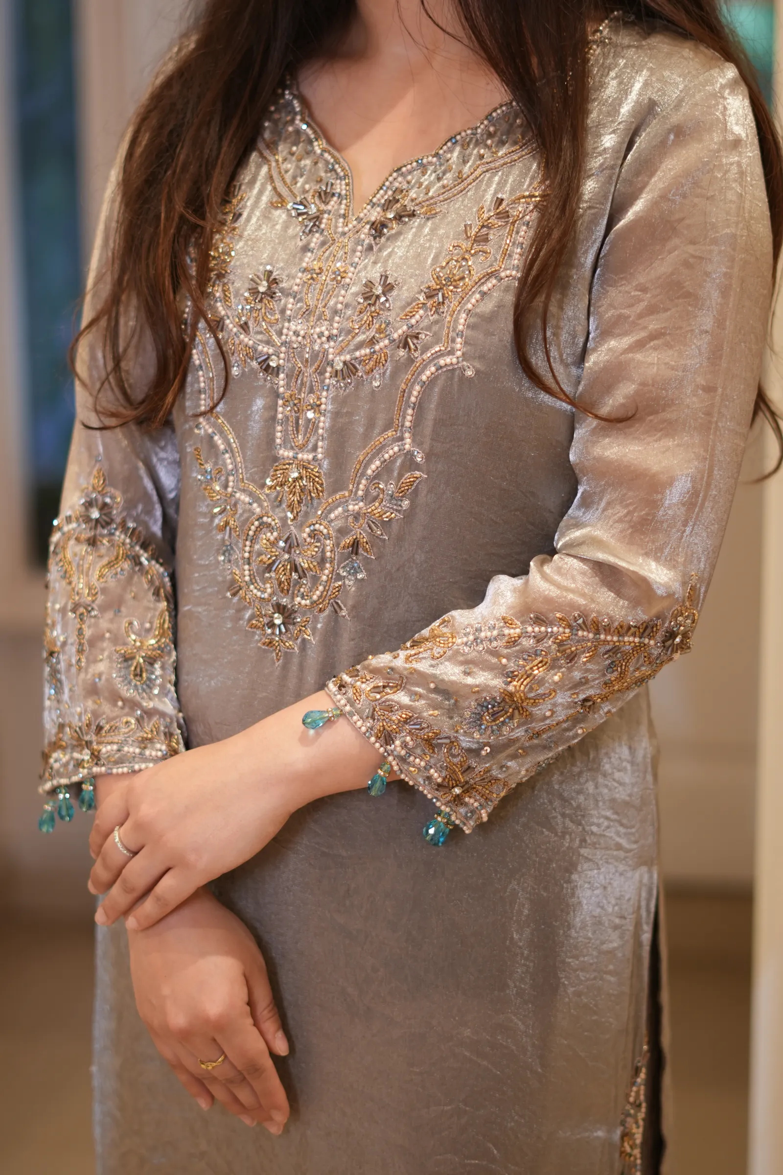 Silver Pearl Gharara Set — photo 8