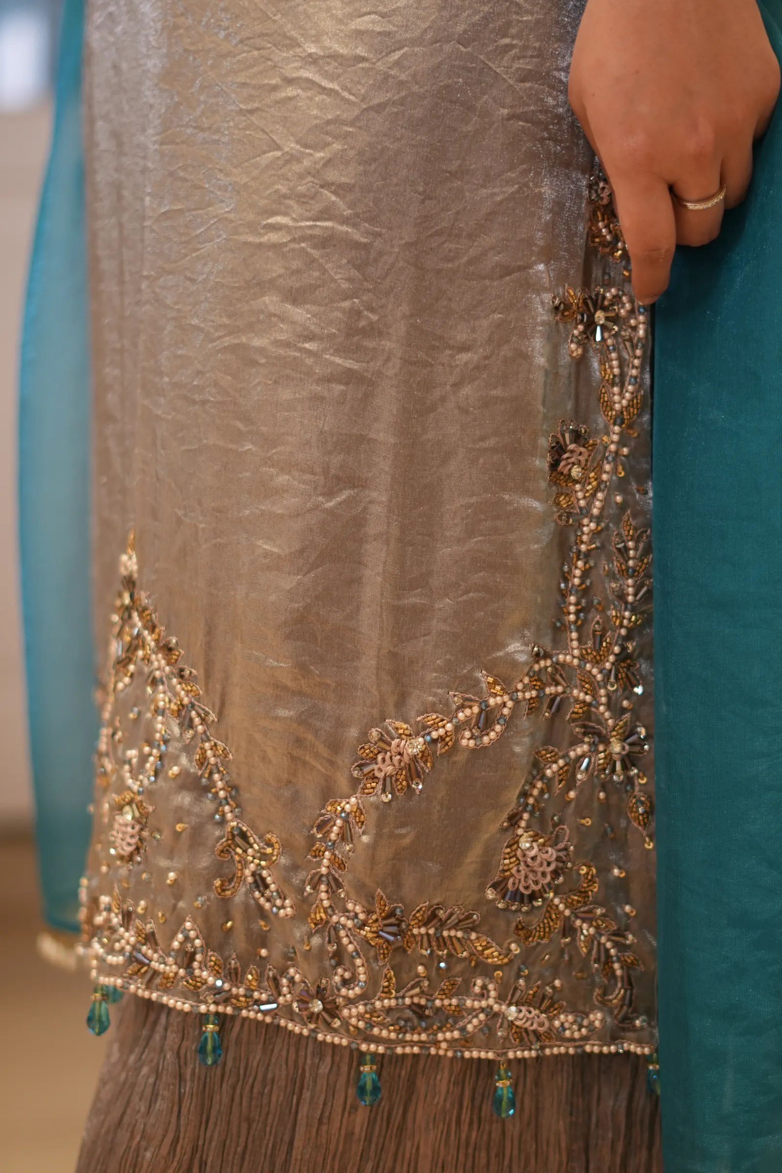 Silver Pearl Gharara Set — photo 10