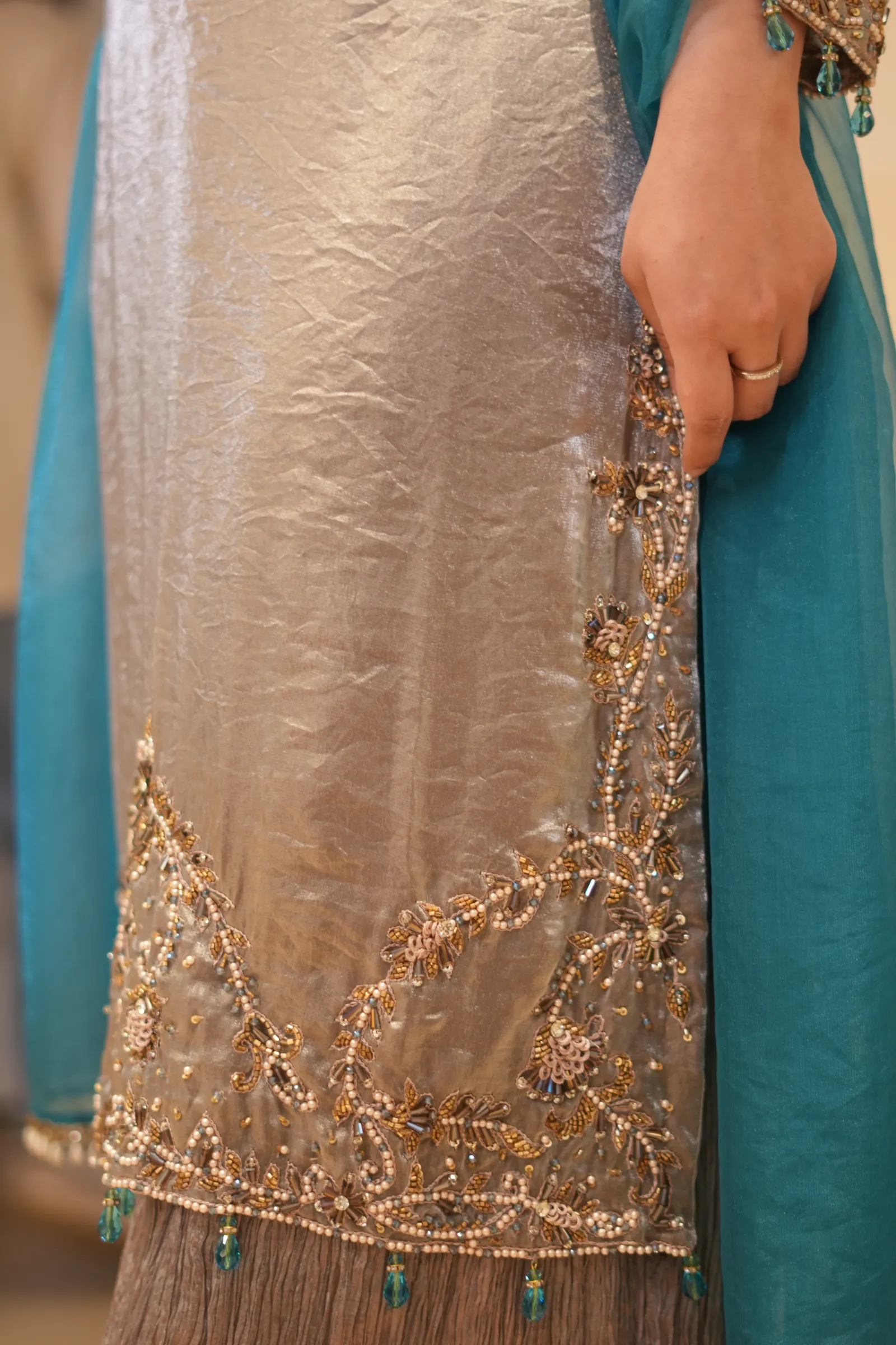 Silver Pearl Gharara Set — photo 11