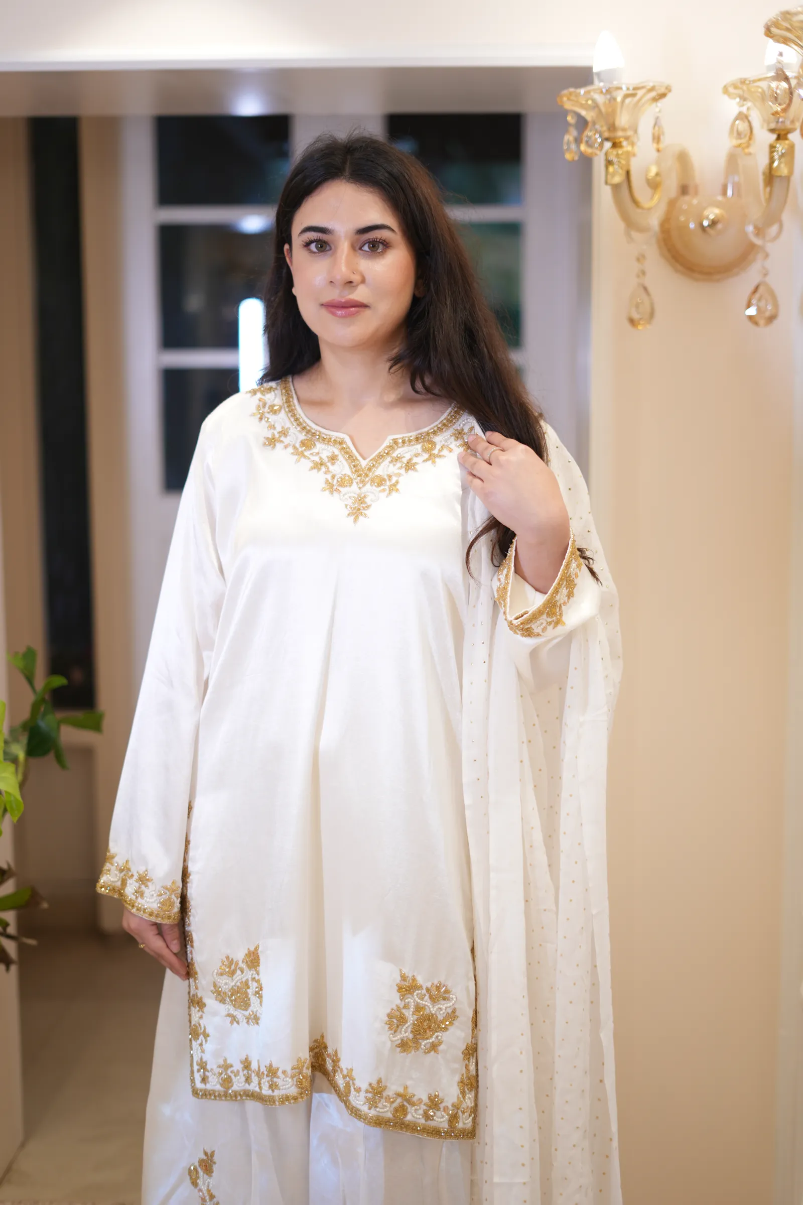 Ivory Gold Gharara Set — photo 3