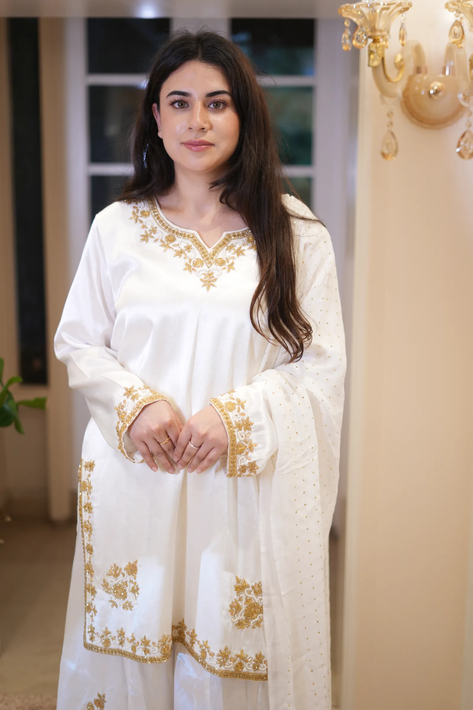 Ivory Gold Gharara Set — photo 4