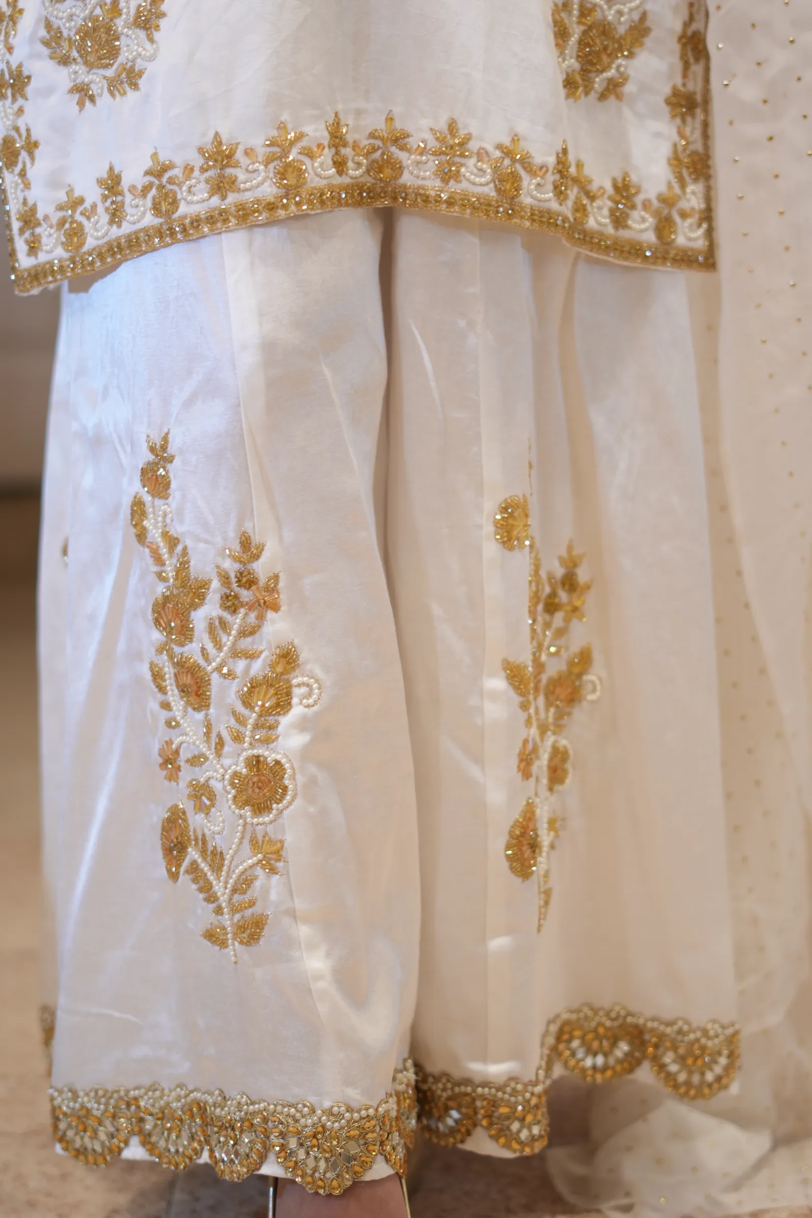 Ivory Gold Gharara Set — photo 8