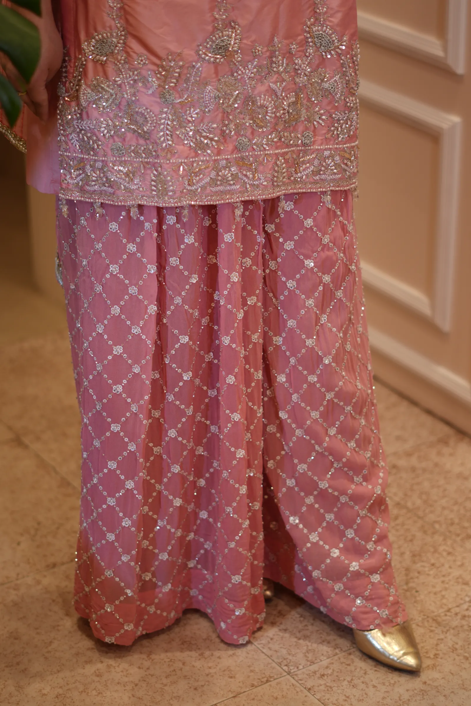 Rose Pink Kasab Gharara Set — photo 7