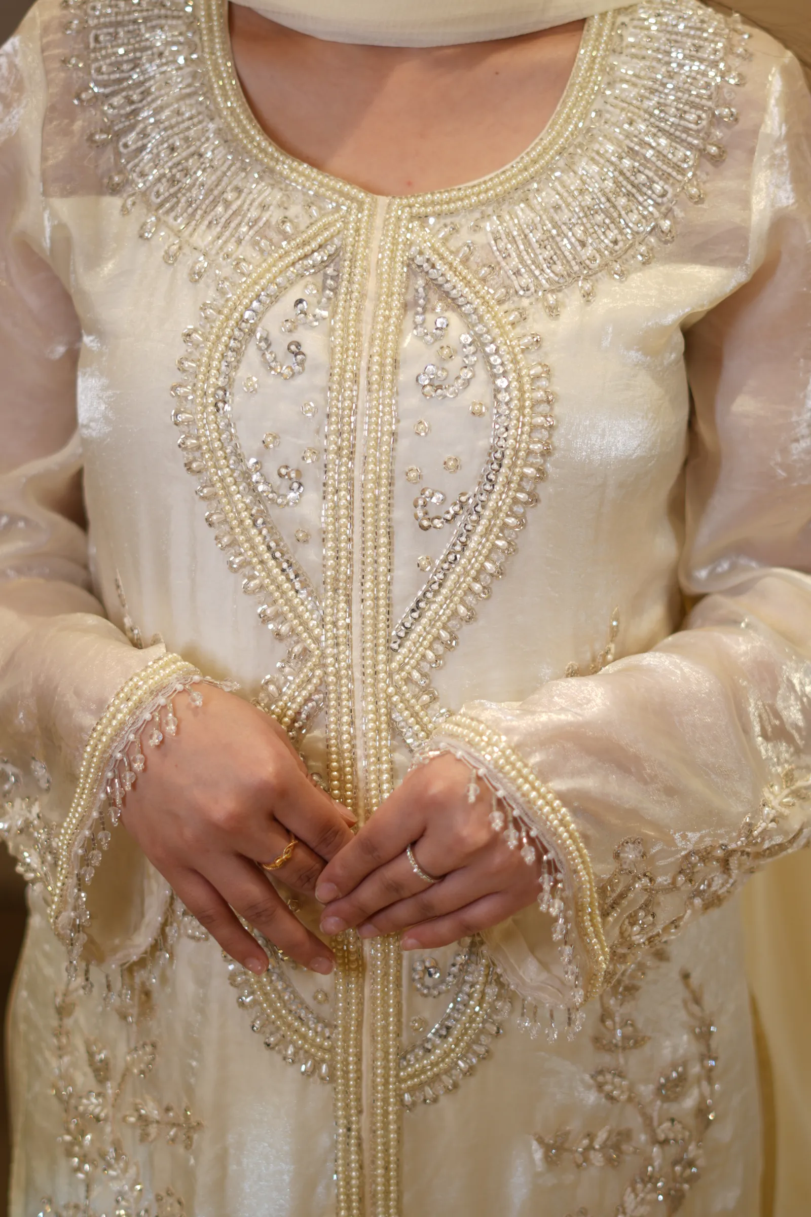 Cream Pearl Jacket Suit — photo 5