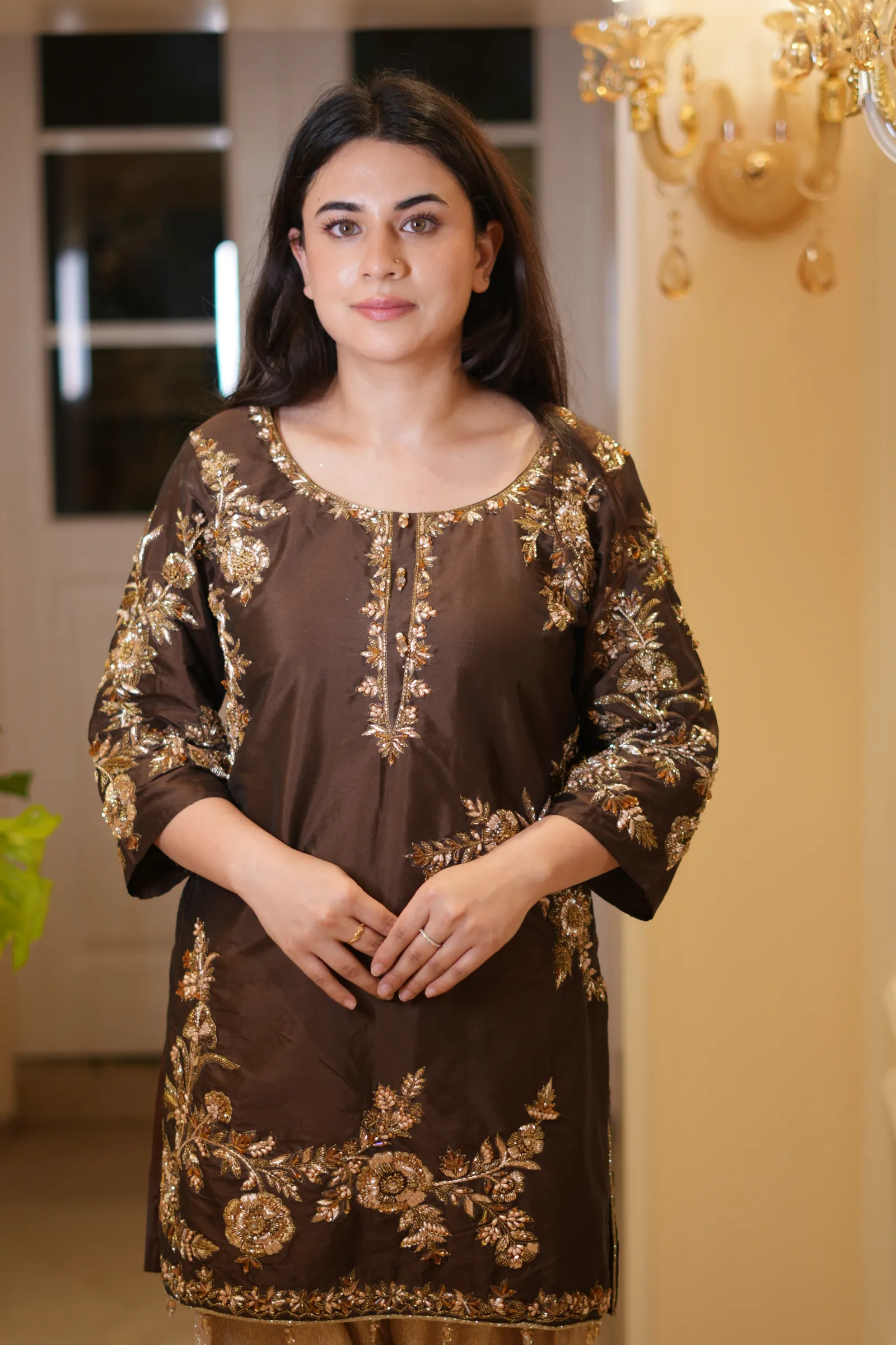 Chocolate Rose Zardozi Kurta Set — photo 7
