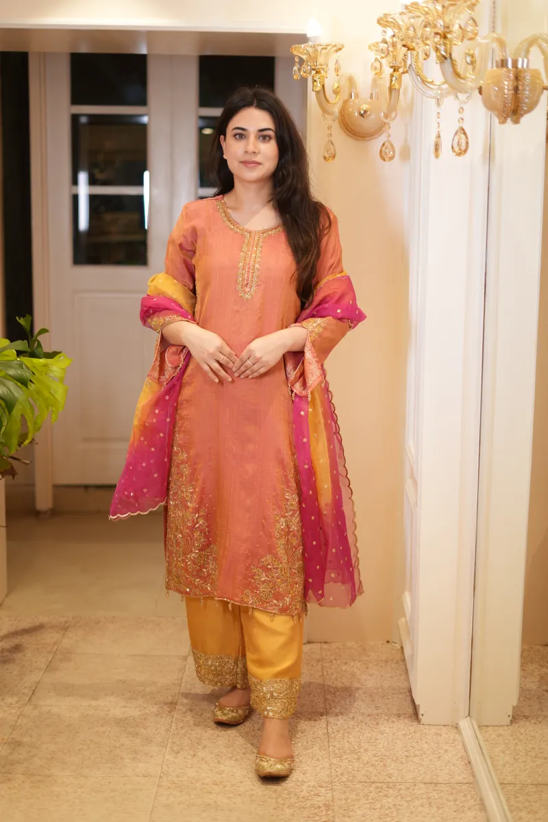 Sunset Ombré Zardozi Suit